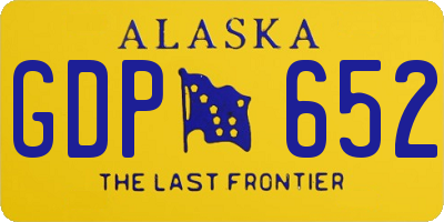 AK license plate GDP652