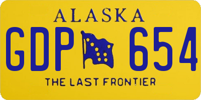 AK license plate GDP654