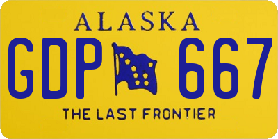 AK license plate GDP667
