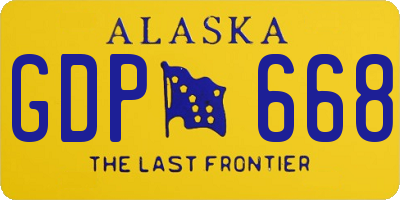 AK license plate GDP668