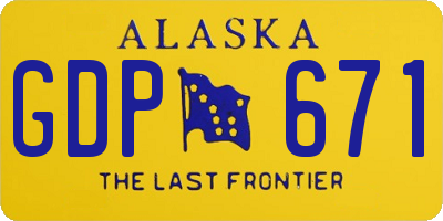 AK license plate GDP671
