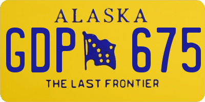 AK license plate GDP675