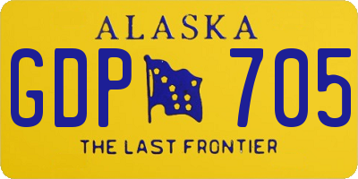 AK license plate GDP705