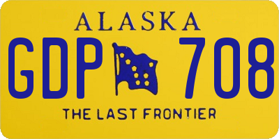 AK license plate GDP708