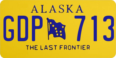 AK license plate GDP713