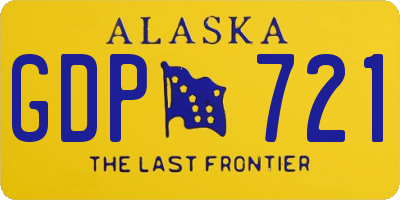 AK license plate GDP721