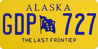 AK license plate GDP727