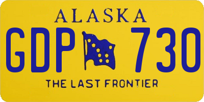 AK license plate GDP730