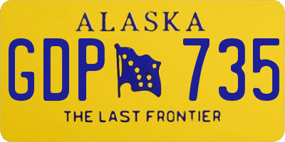 AK license plate GDP735