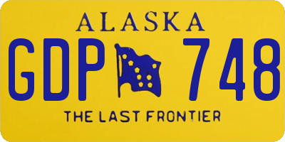AK license plate GDP748