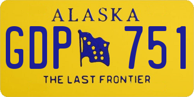 AK license plate GDP751