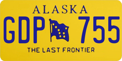 AK license plate GDP755
