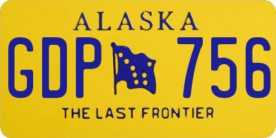 AK license plate GDP756