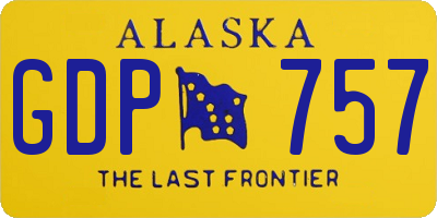 AK license plate GDP757