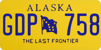 AK license plate GDP758
