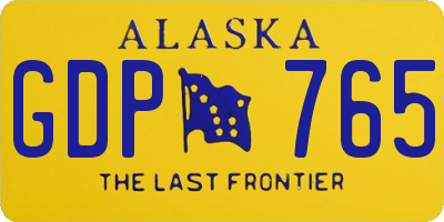 AK license plate GDP765