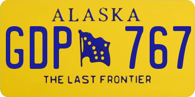 AK license plate GDP767