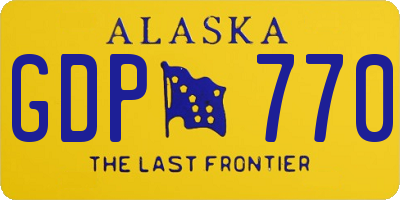 AK license plate GDP770