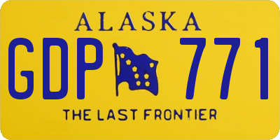 AK license plate GDP771