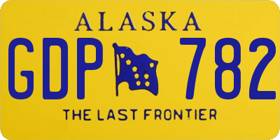 AK license plate GDP782