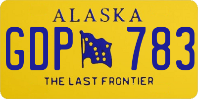 AK license plate GDP783