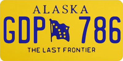 AK license plate GDP786