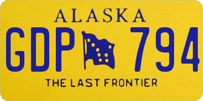 AK license plate GDP794