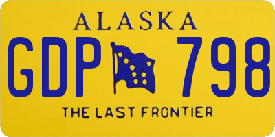 AK license plate GDP798
