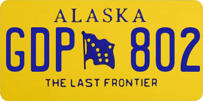 AK license plate GDP802