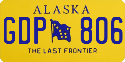 AK license plate GDP806