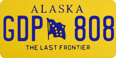AK license plate GDP808