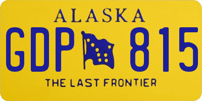 AK license plate GDP815