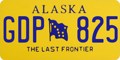 AK license plate GDP825