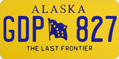 AK license plate GDP827