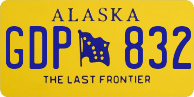 AK license plate GDP832