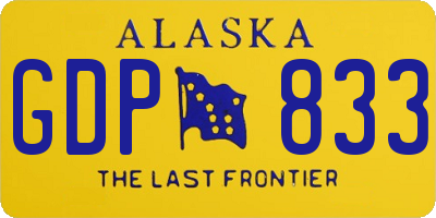 AK license plate GDP833