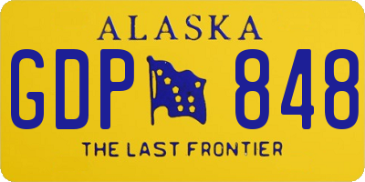 AK license plate GDP848