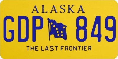 AK license plate GDP849
