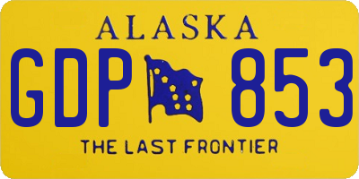 AK license plate GDP853