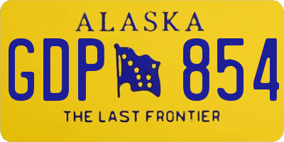 AK license plate GDP854