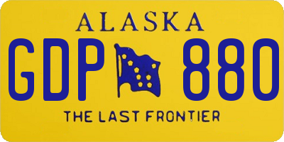 AK license plate GDP880
