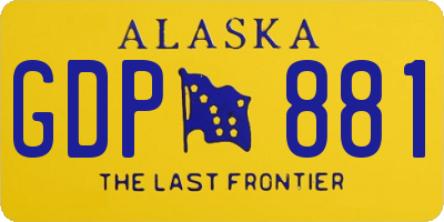 AK license plate GDP881