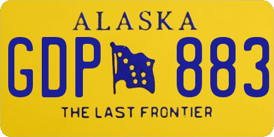 AK license plate GDP883
