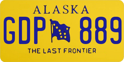 AK license plate GDP889