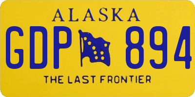 AK license plate GDP894