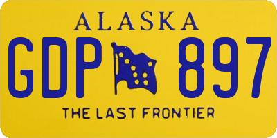 AK license plate GDP897