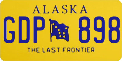 AK license plate GDP898