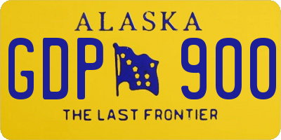 AK license plate GDP900