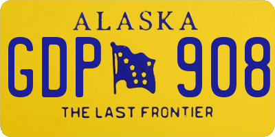 AK license plate GDP908