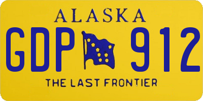 AK license plate GDP912